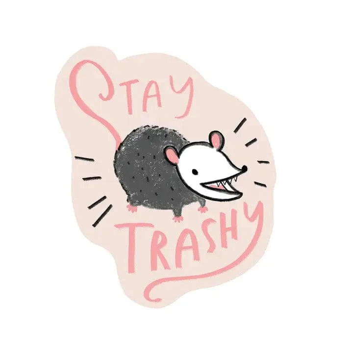 Ghost Academy Cards Stay Trashy Possum Sticker