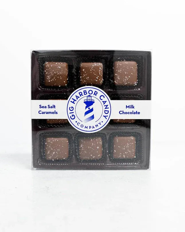 Gig Harbor Candy Company Treats Milk Chocolate Sea Salt Caramels - 9 Piece