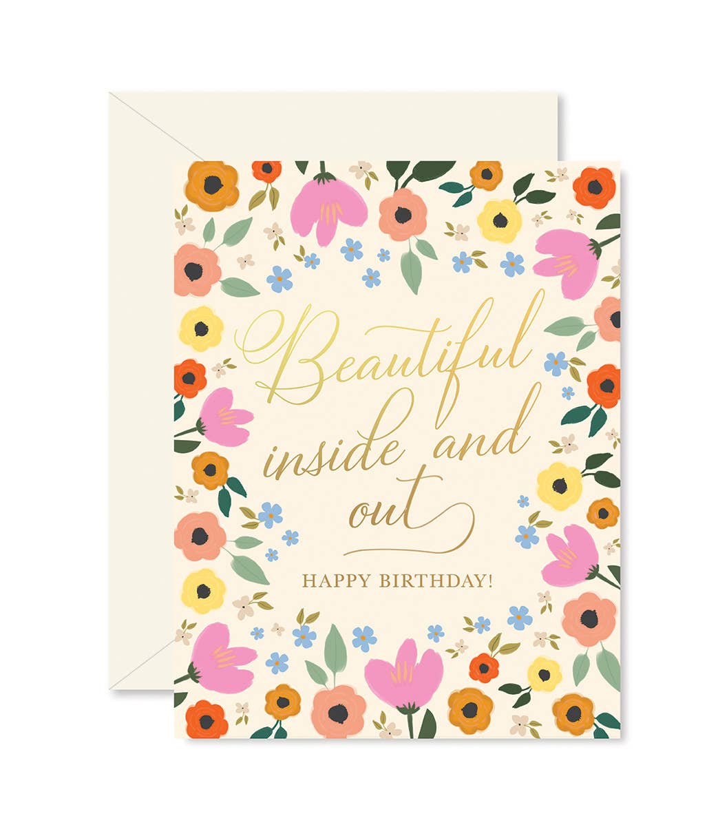 Ginger P. Designs Birthday Beautiful Inside and Out Greeting Card