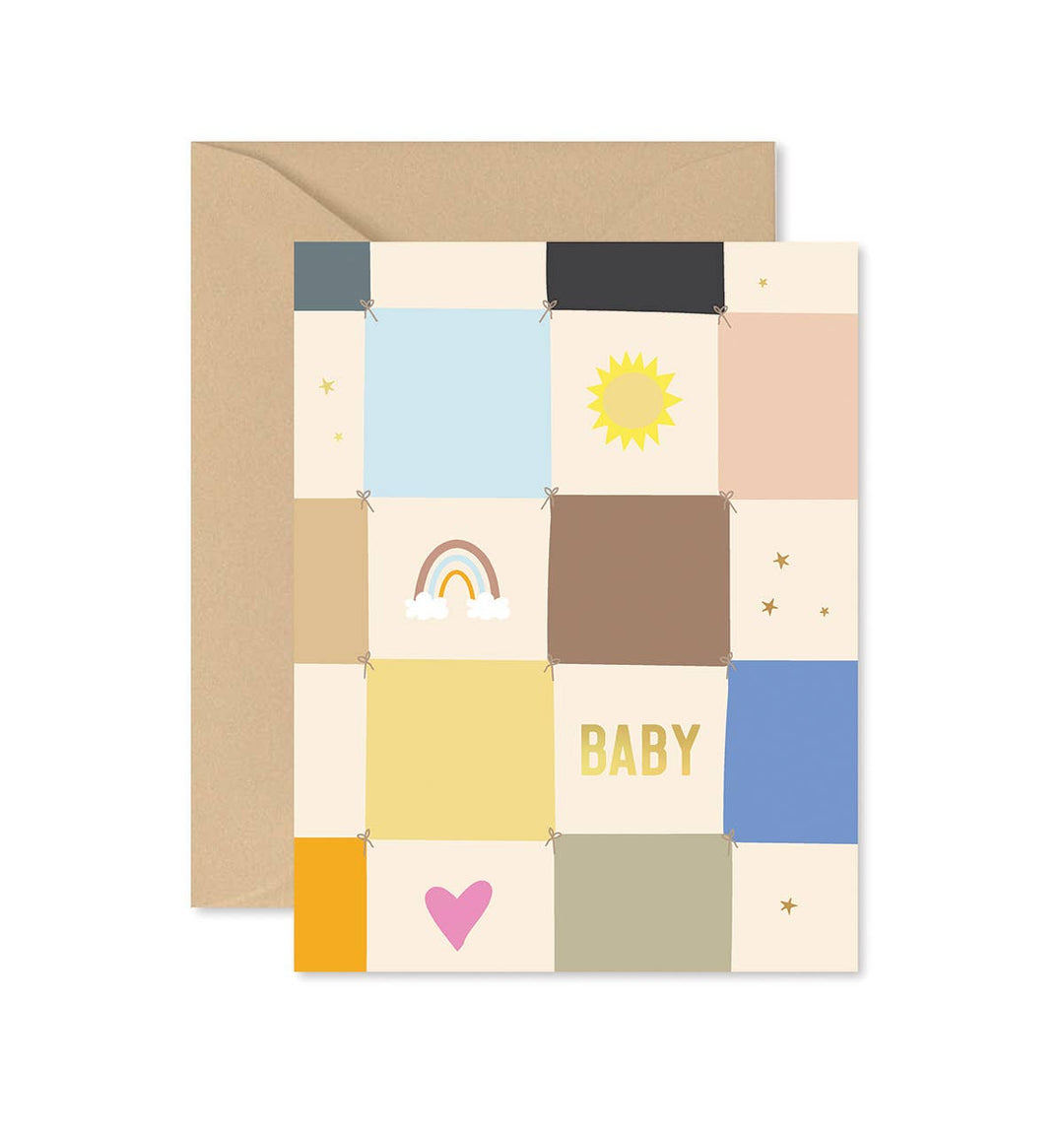 Ginger P. Designs Cards Checkerboard Baby Quilt Greeting Card