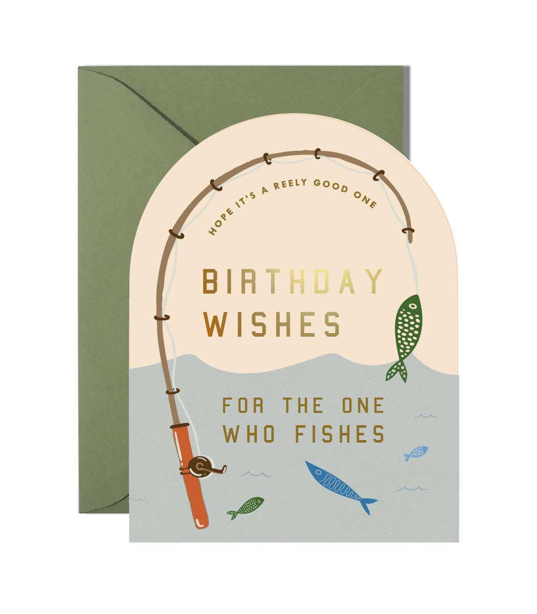 Ginger P. Designs Cards Fishing Reely Good Birthday Greeting Card