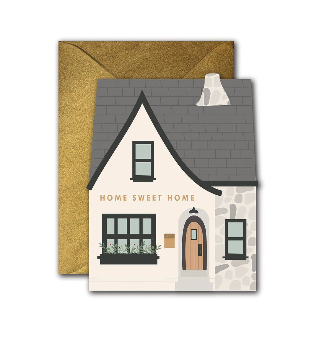 Ginger P. Designs Cards Home Sweet Home die-cut folded Greeting Card