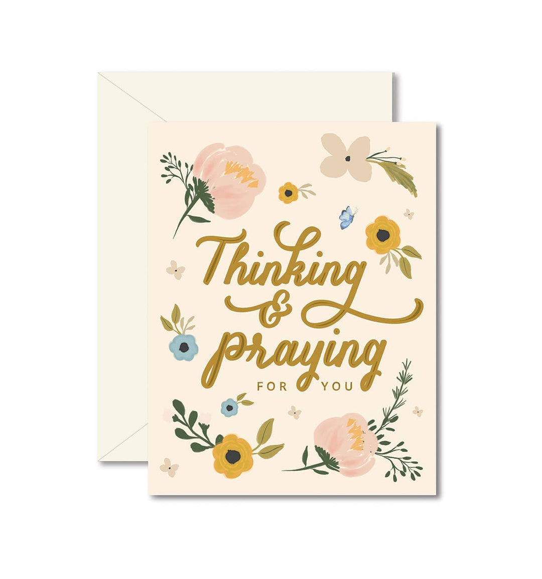 Ginger P. Designs Cards Thinking and Praying For You Sympathy Greeting Card