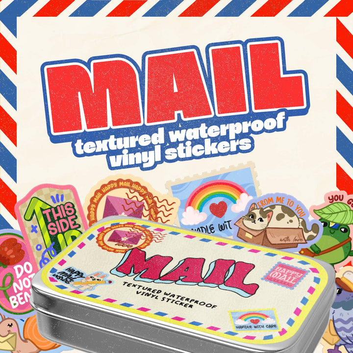 Girls Printing House Cards Mail Stickers Tin Can