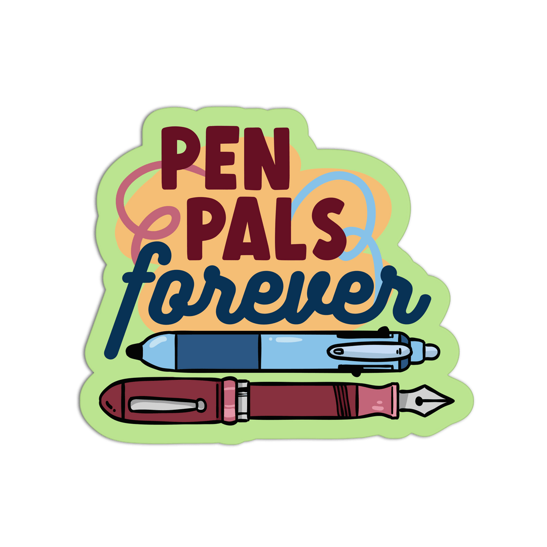 Girls Printing House Cards Pen Pals Forever Stationery Lovers Stickers
