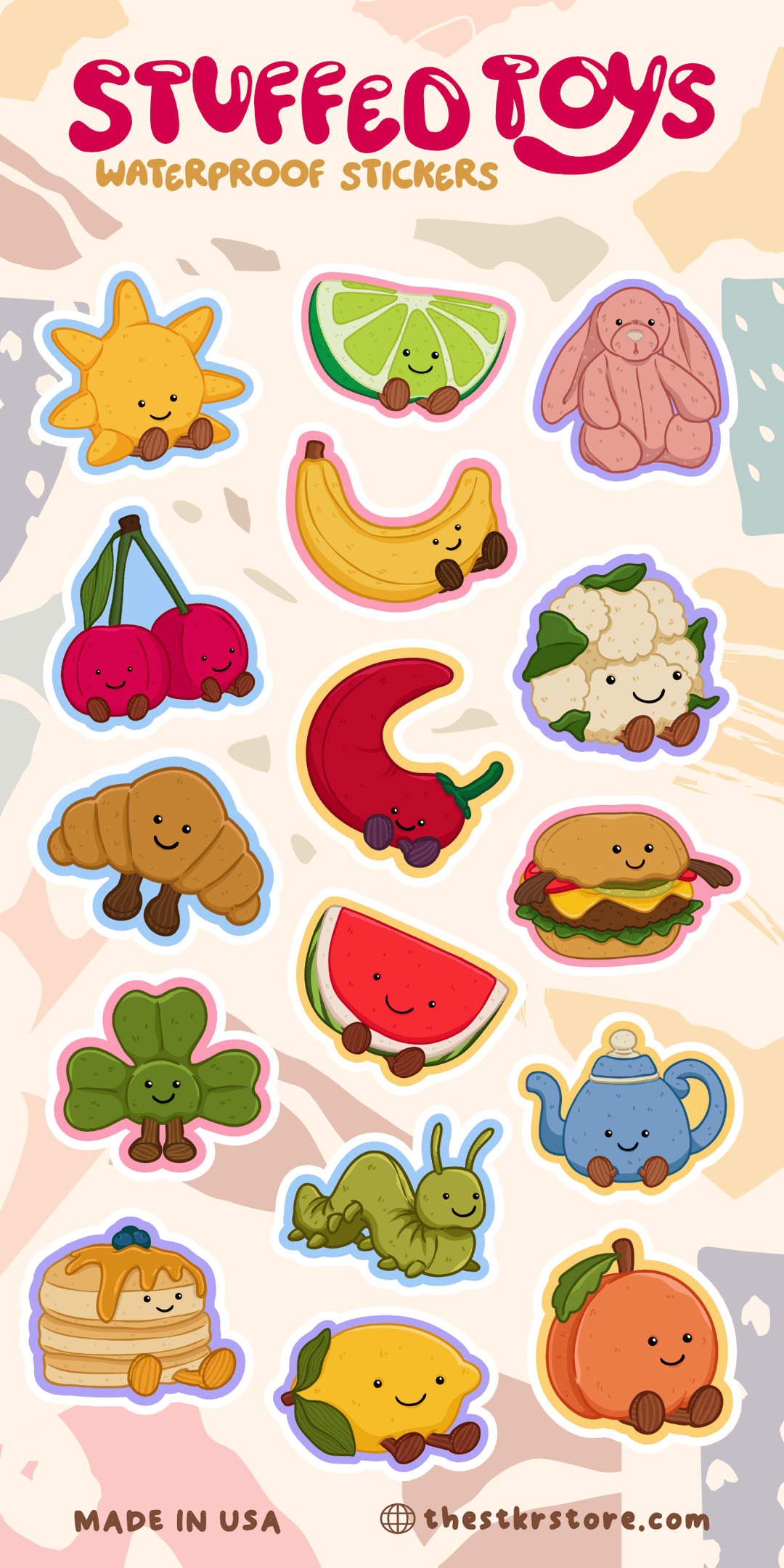 Girls Printing House Cards Stuffed Toys Sticker Sheets