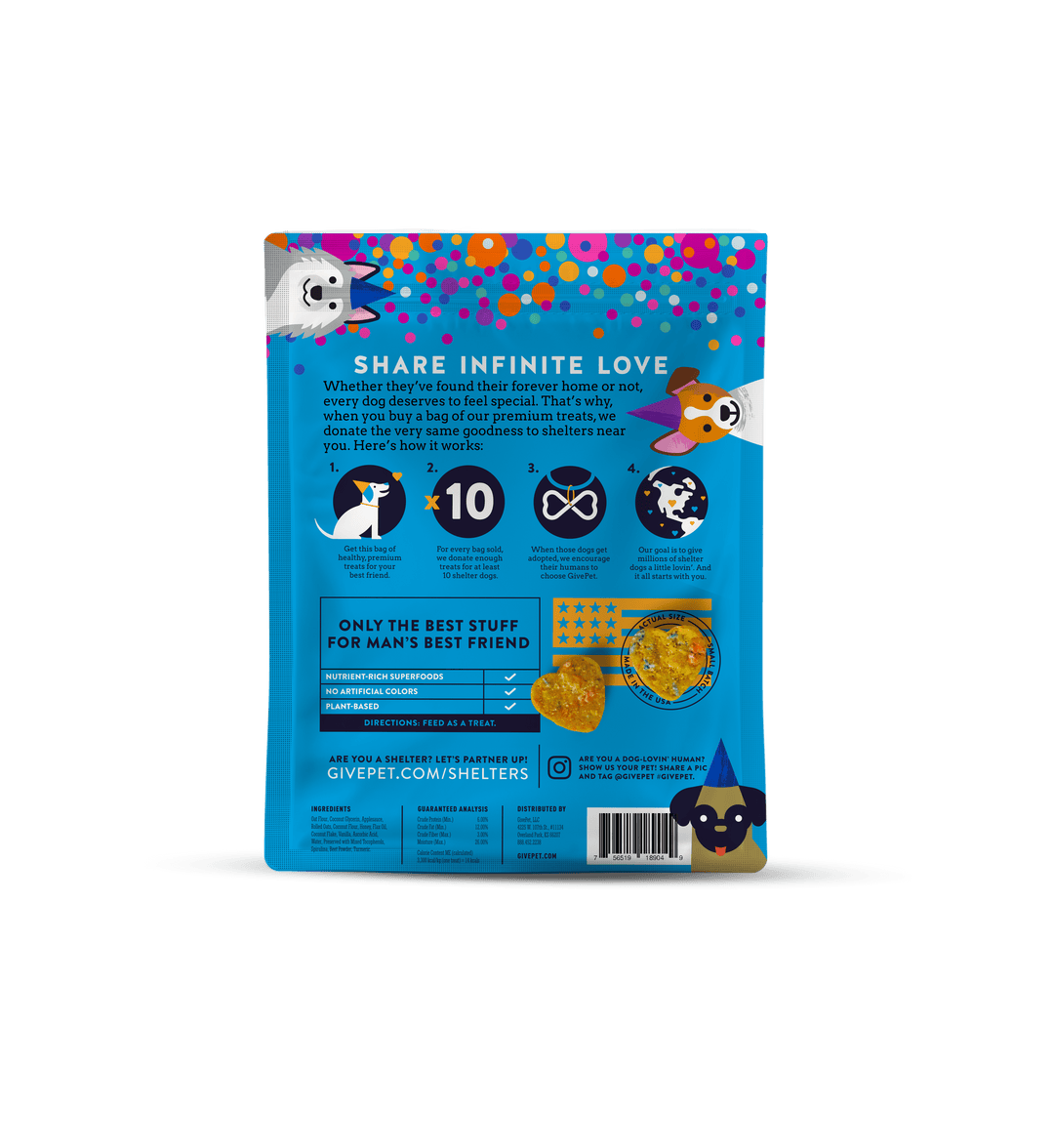 GivePet Dog Treats Birthday Bash Soft-Baked Dog Treats - 6oz Bag