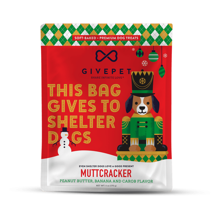 GivePet Dog Treats Muttcracker Soft and Chewy Trainers - 6oz Bag Dog Treats