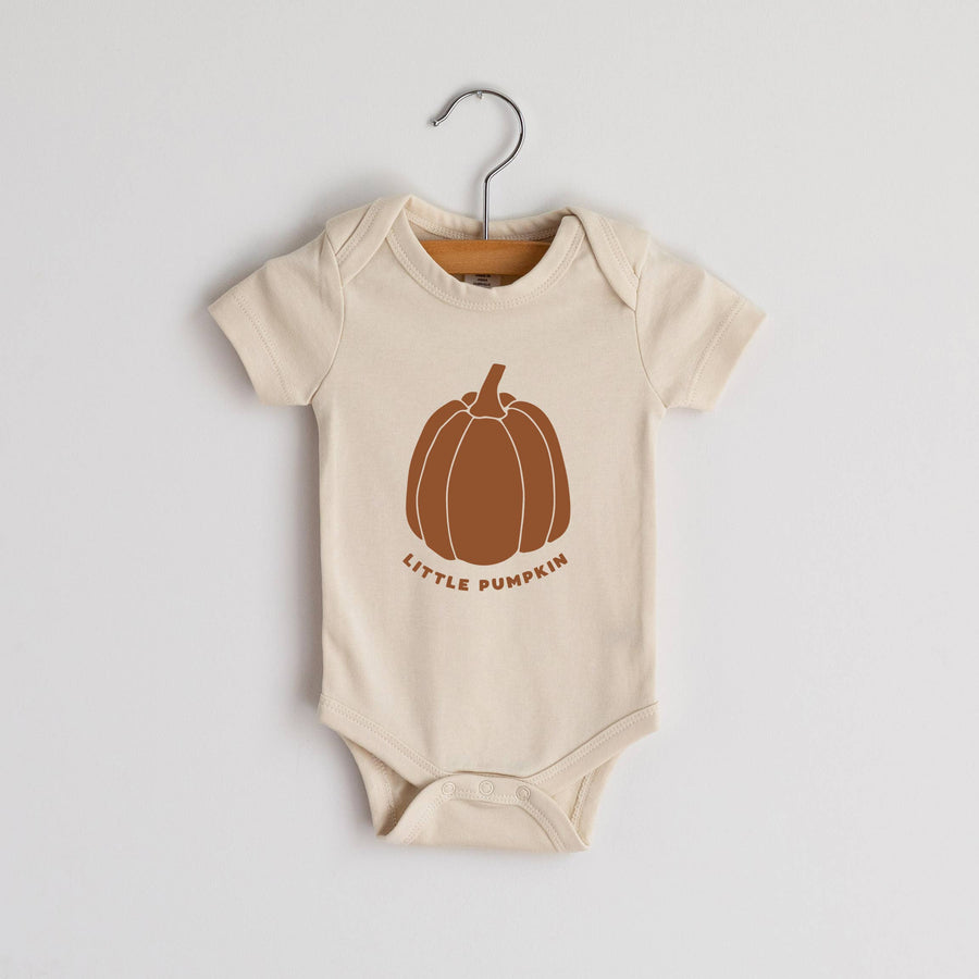 Gladfolk Baby Clothes 12-18 Months Cream Little Pumpkin Organic Baby Bodysuit