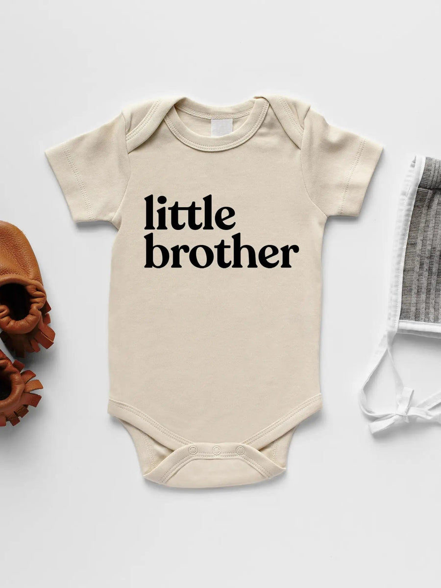 Gladfolk Cream Organic Little Brother Baby Bodysuit