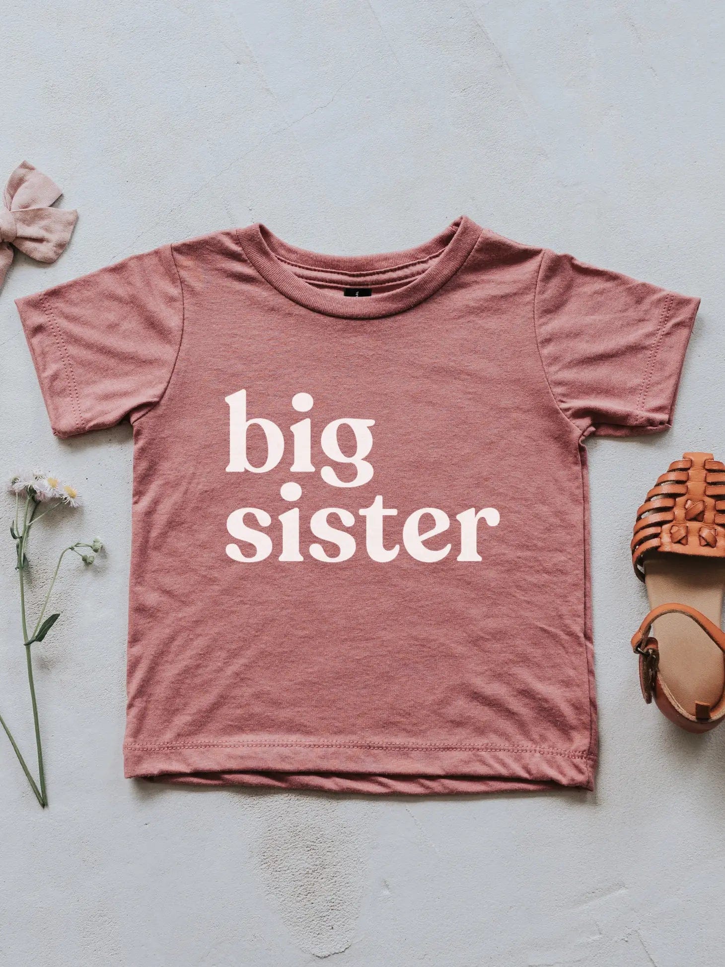 Gladfolk Mauve Big Sister Kids Tee