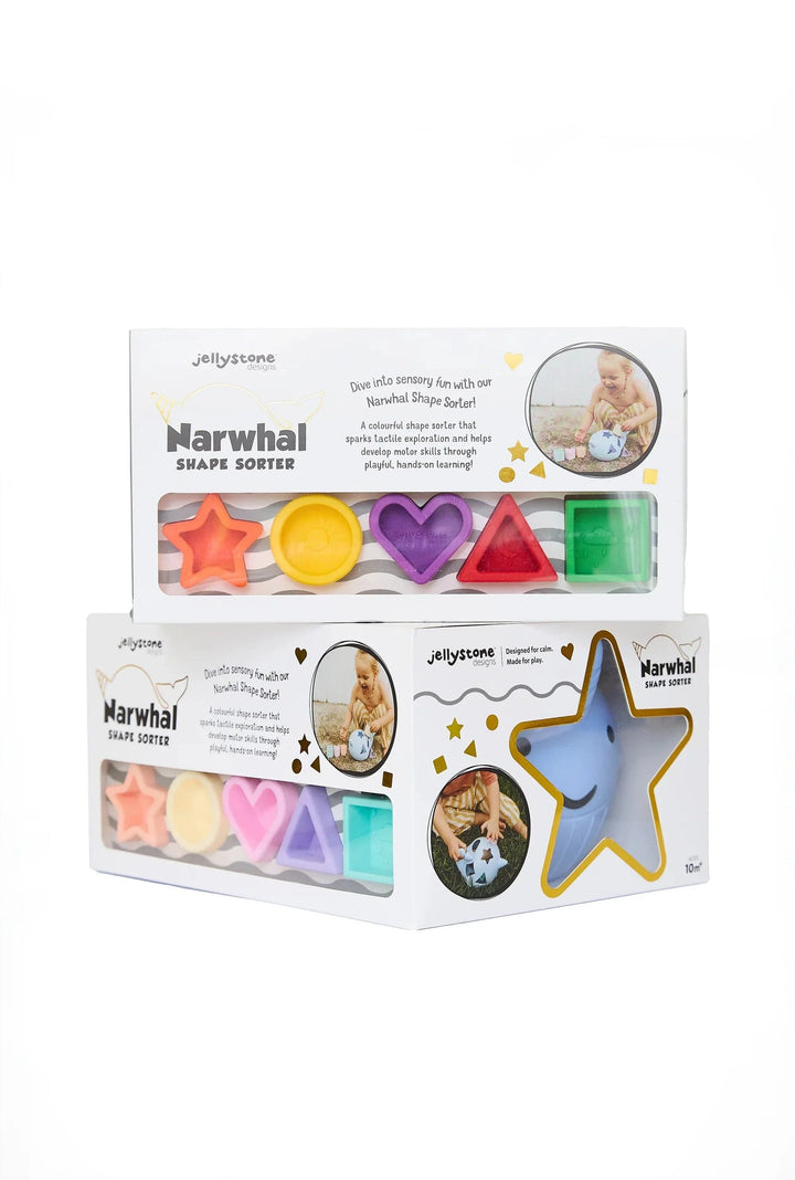 Glo Pals Baby Jellystone Narwhal Shape Sorter | Glo Pals