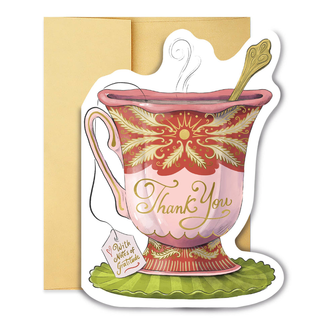 Good Juju Ink Cards Thank You Teacup Diecut Card
