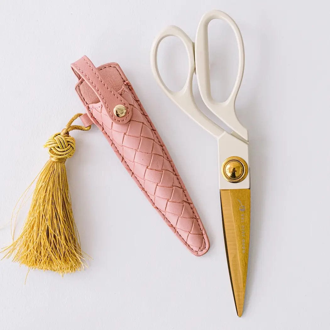 Good Juju Scissors Petunia Ivory and Gold Heirloom Scissors with Case | 3 Colors