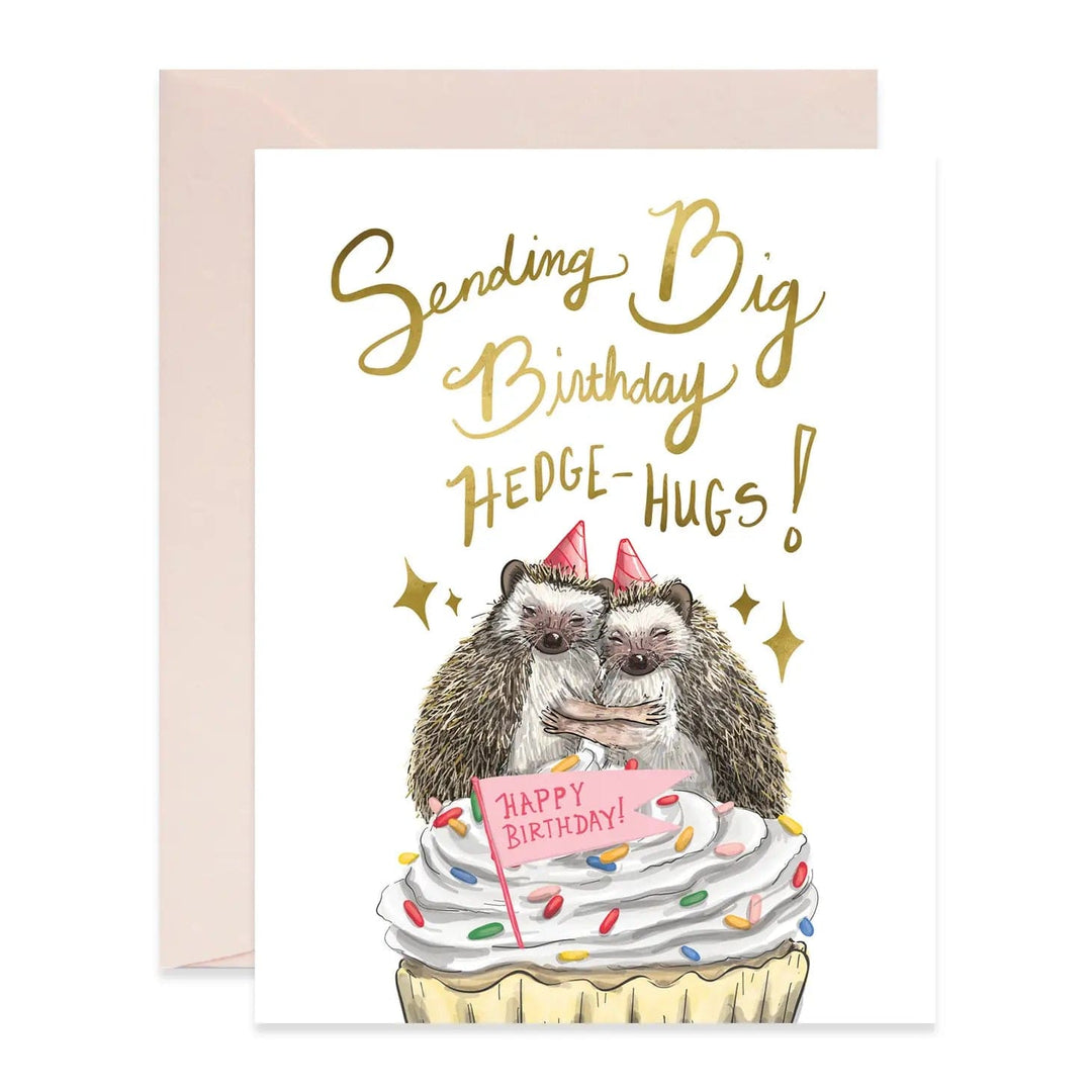 Good Juju Single Card Hedge Hugs Birthday Card