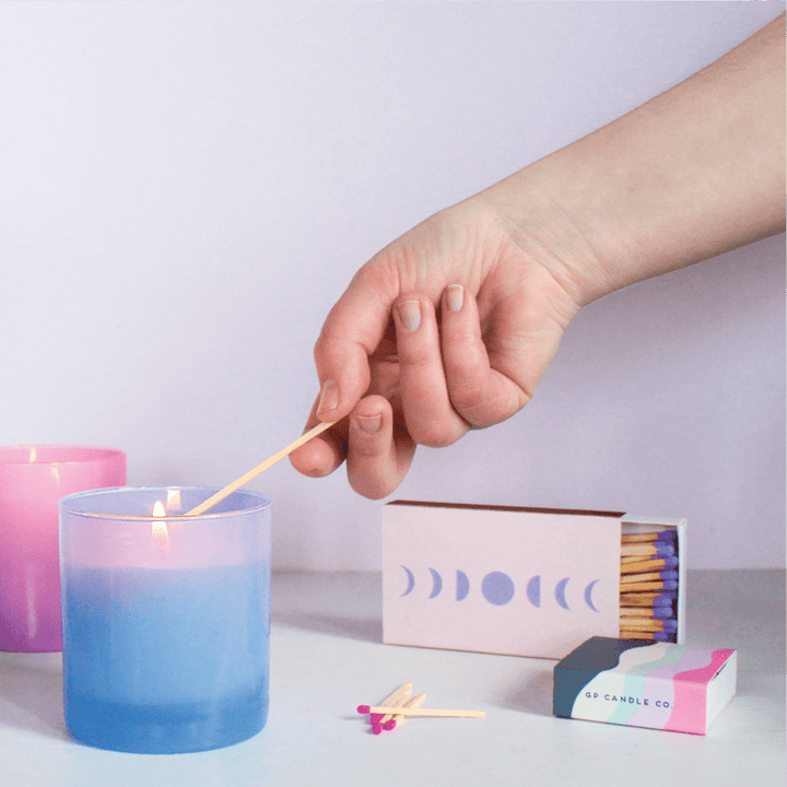 GP Candle Co. Matches Squiggle - Square 2" Matchbox