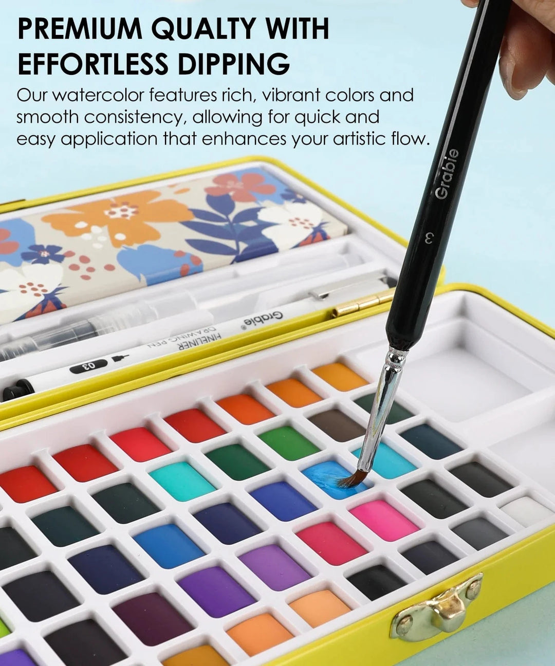 Grabie Gifts All-In-One Premium Watercolor Set of 50