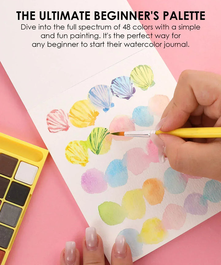 Grabie Gifts All-In-One Watercolor Set of 48