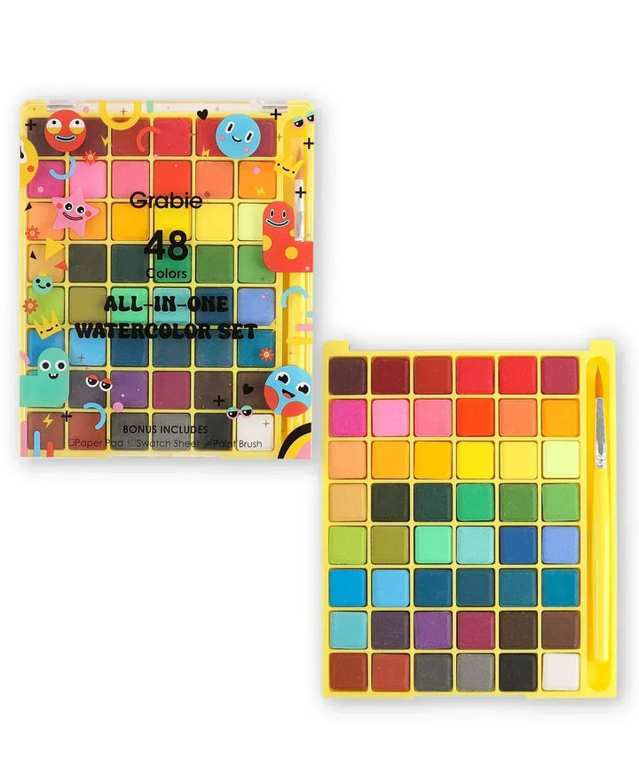 Grabie Gifts All-In-One Watercolor Set of 48