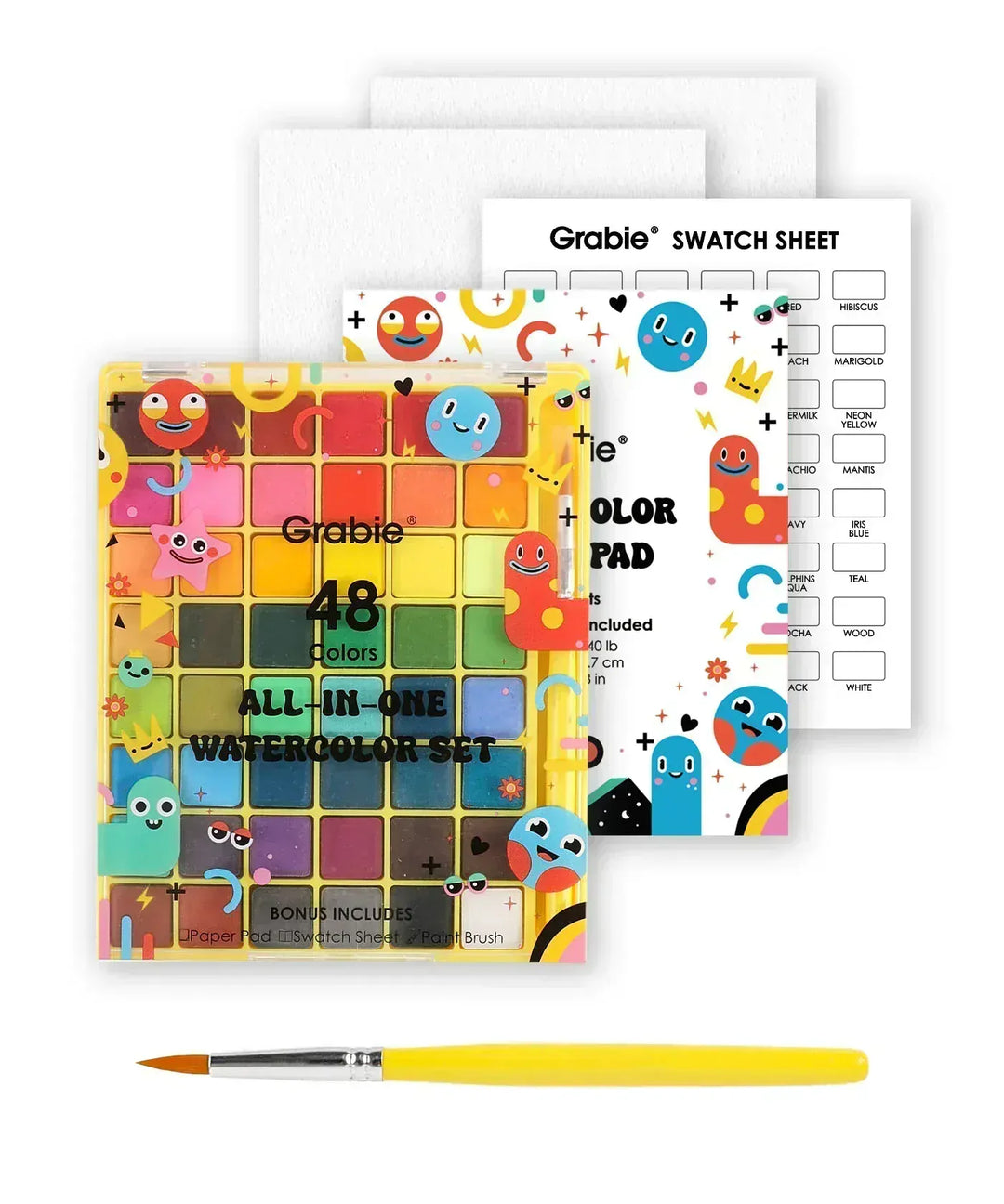 Grabie Gifts All-In-One Watercolor Set of 48