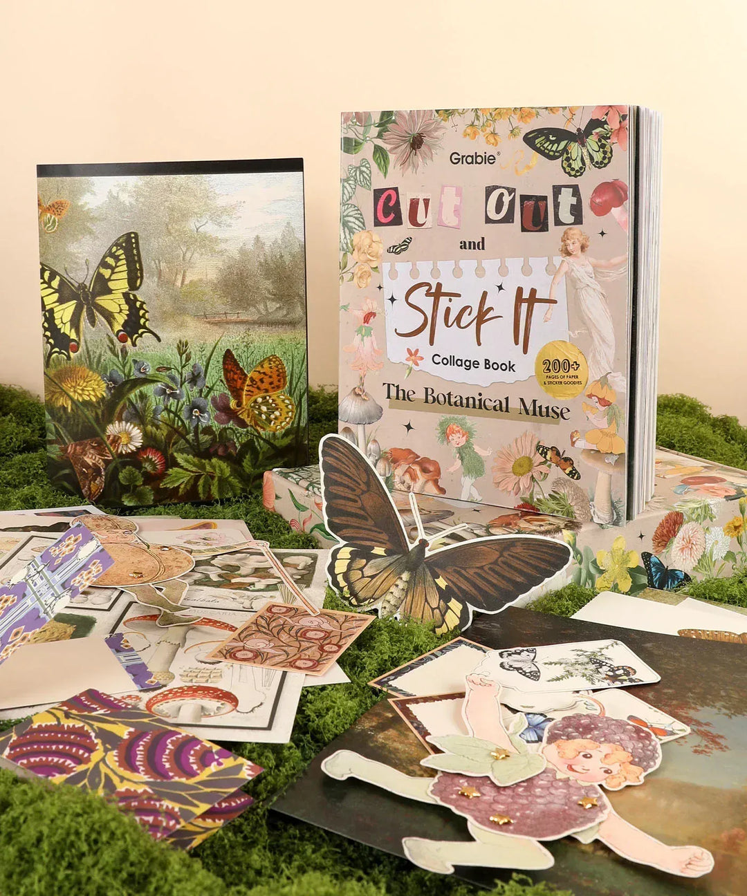 Grabie Paper 200+ Pages The Botanical Muse Collage Activity Book