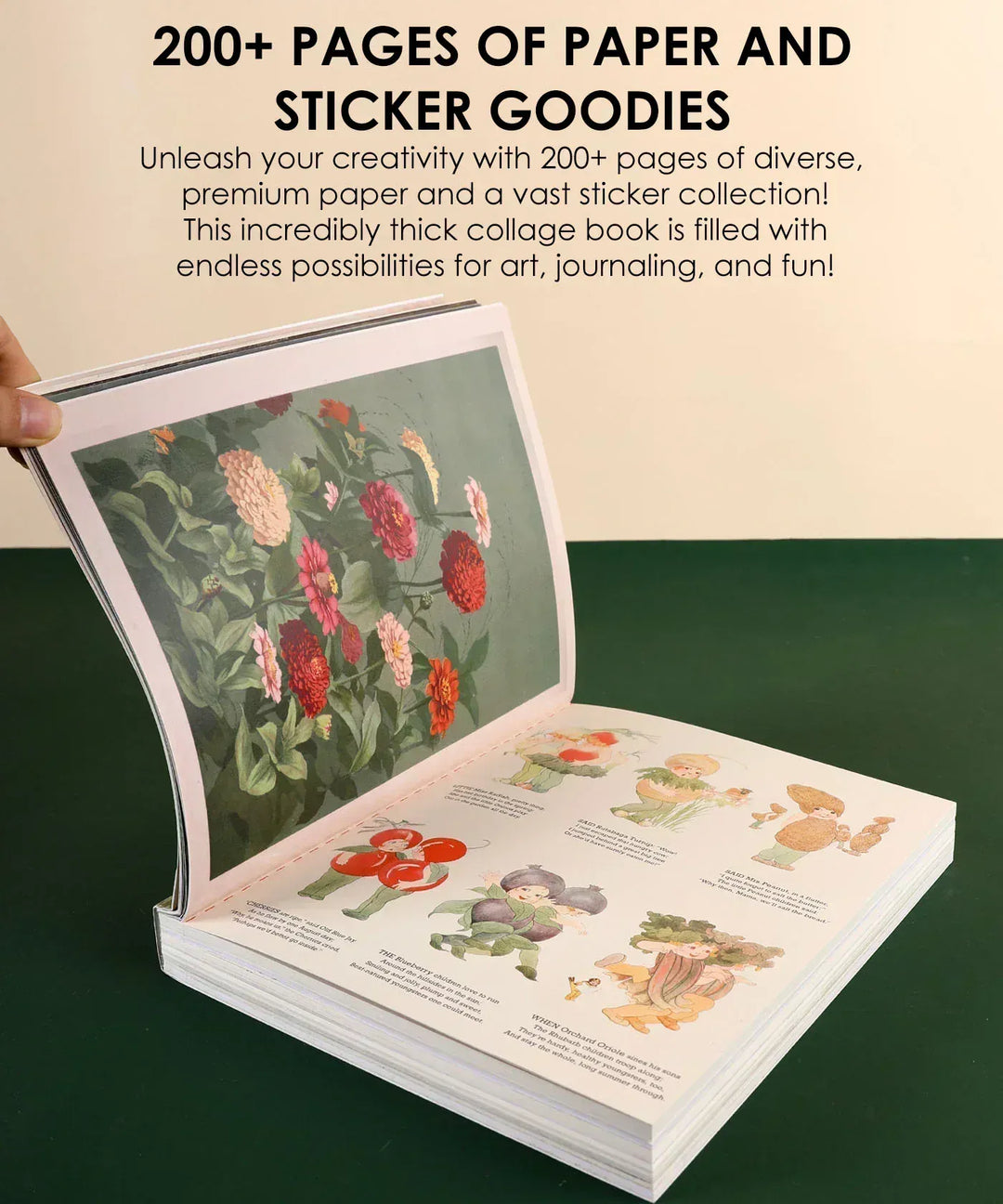 Grabie Paper 200+ Pages The Botanical Muse Collage Activity Book