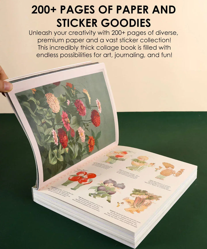 Grabie Paper 200+ Pages The Botanical Muse Collage Activity Book
