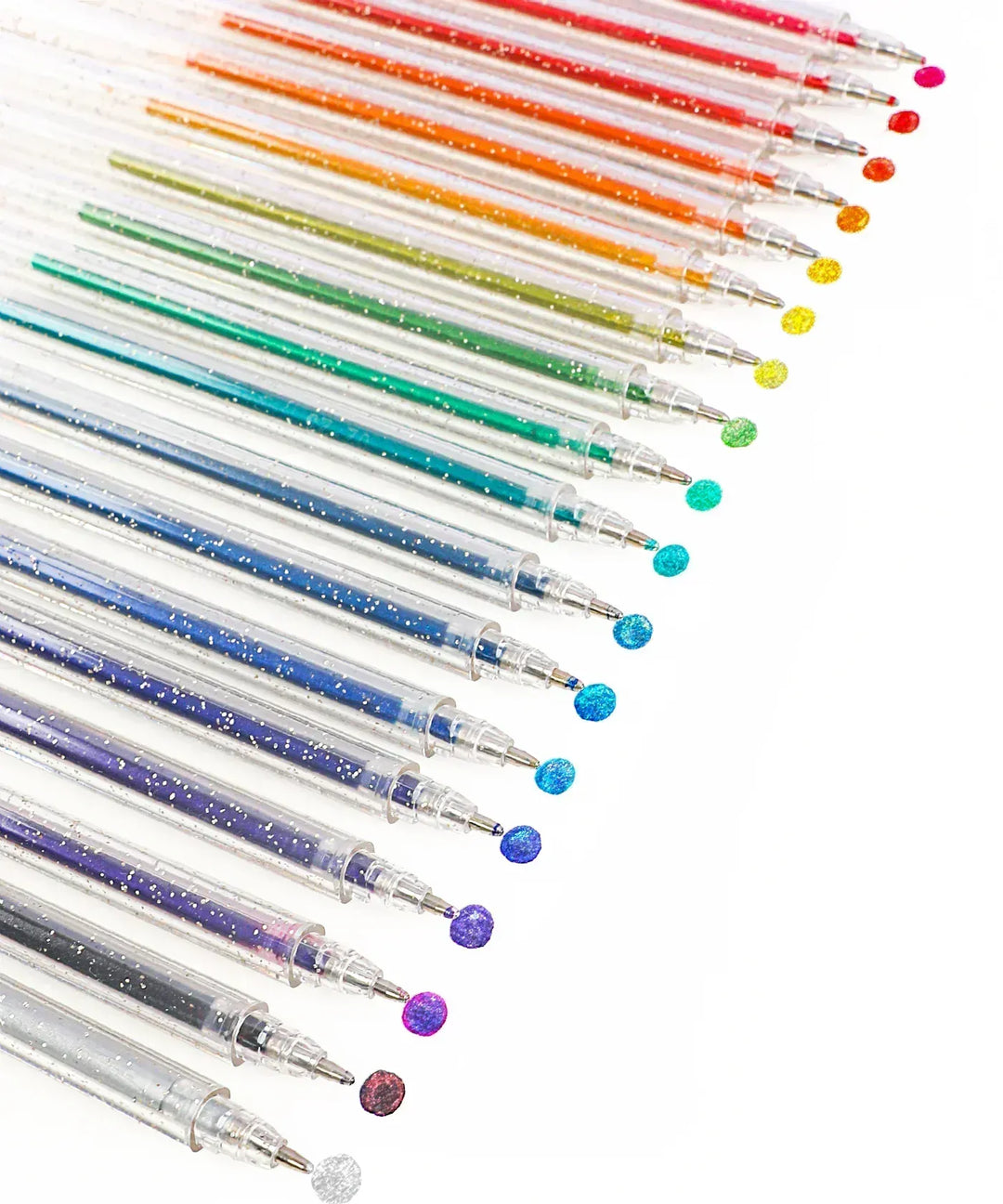 Grabie Paper Capped Iridescent Glitter Gel Ink Pen Set Of 18