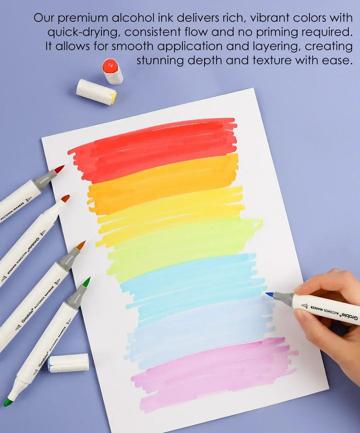 Grabie Paper Dual-Tip Alcohol-Based Marker Set Of 48