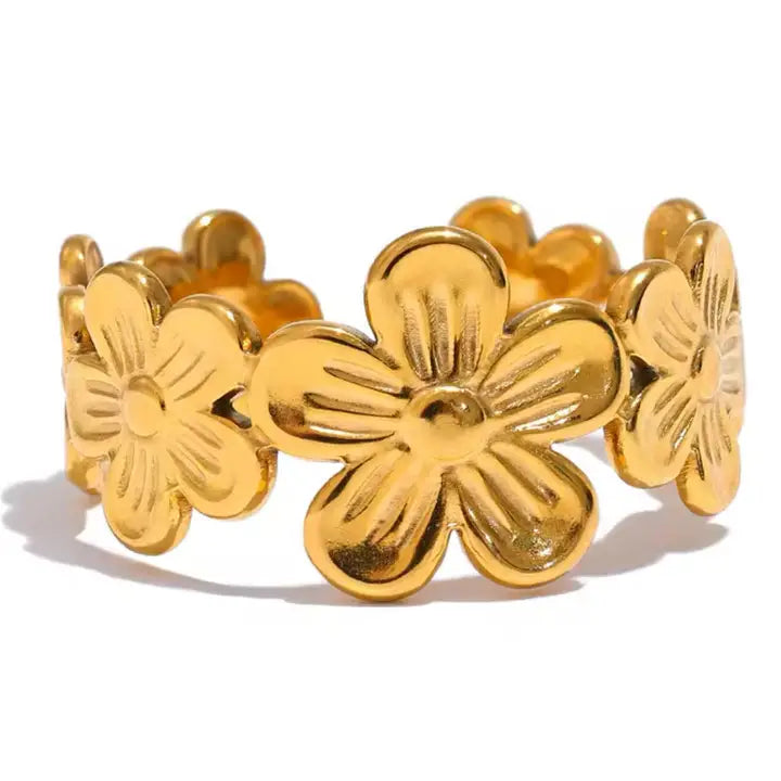 Gracefully Fashion Adjustable Flower Ring