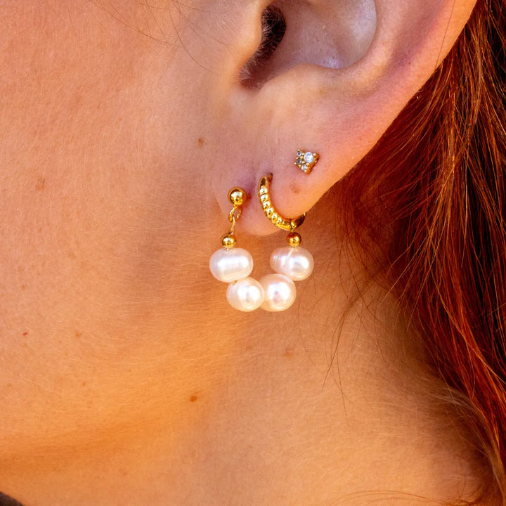 Gracefully Fashion Fresh Water Pearl Huggies
