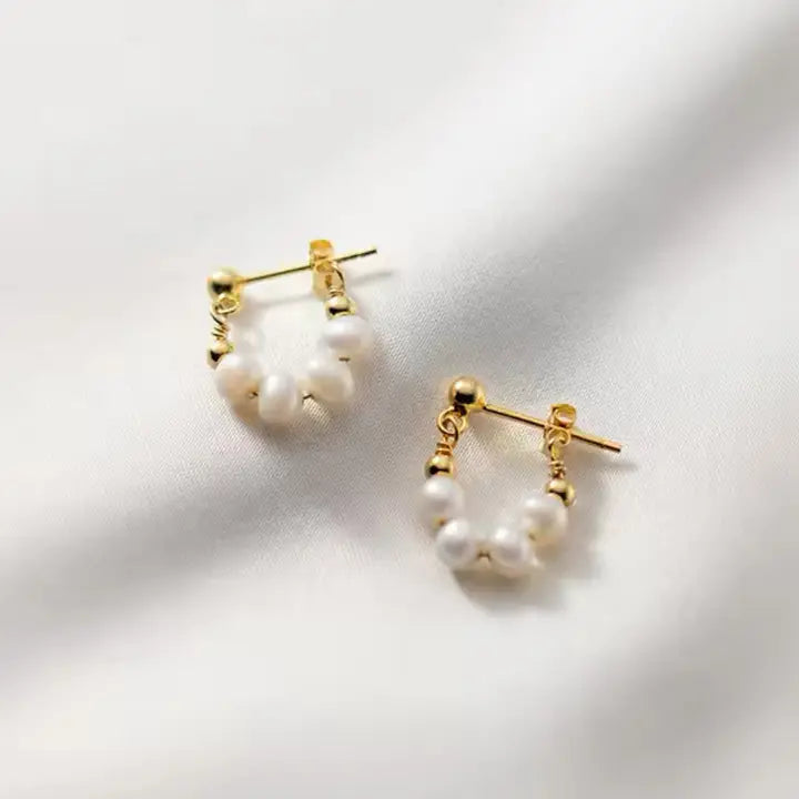 Gracefully Fashion Fresh Water Pearl Huggies