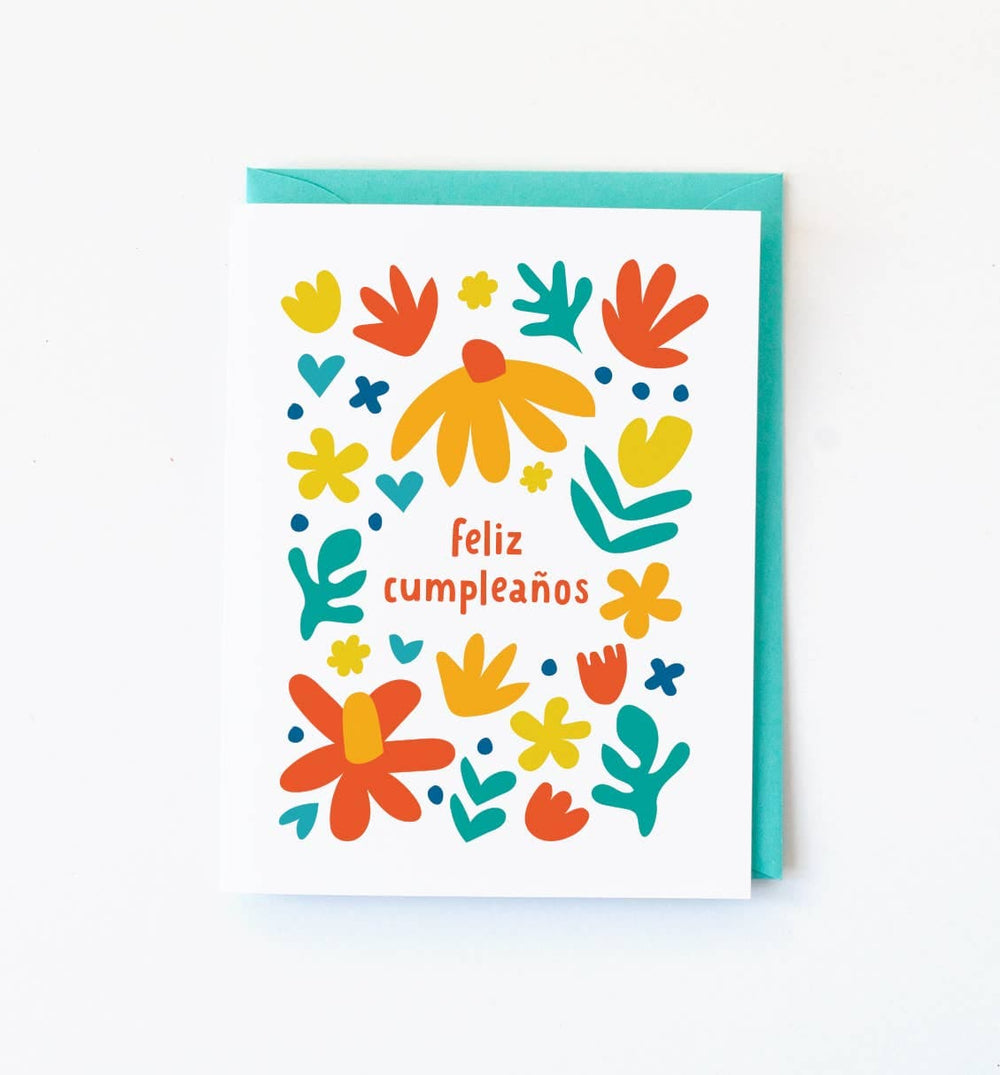 Graphic Anthology Card Abstract Floral Cumpleaños Card