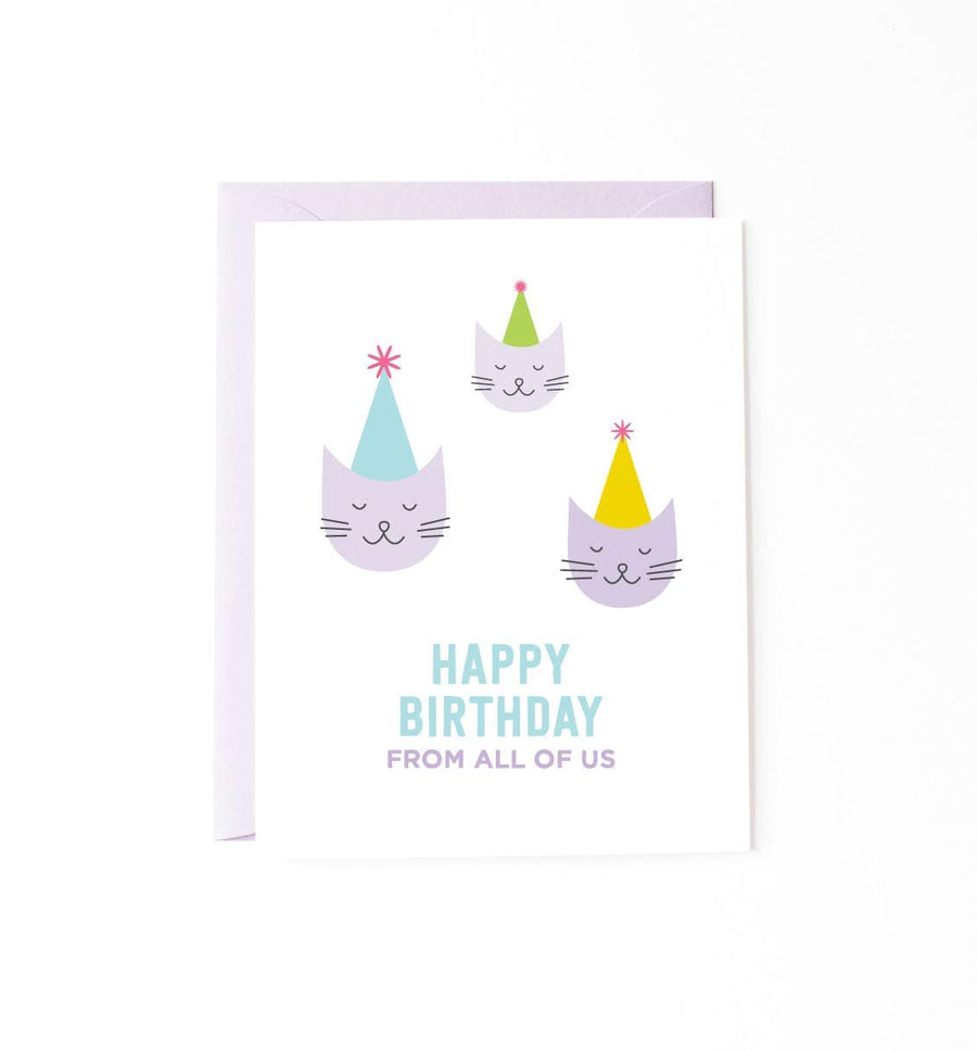 Graphic Anthology Card All of Us Cats Birthday Card