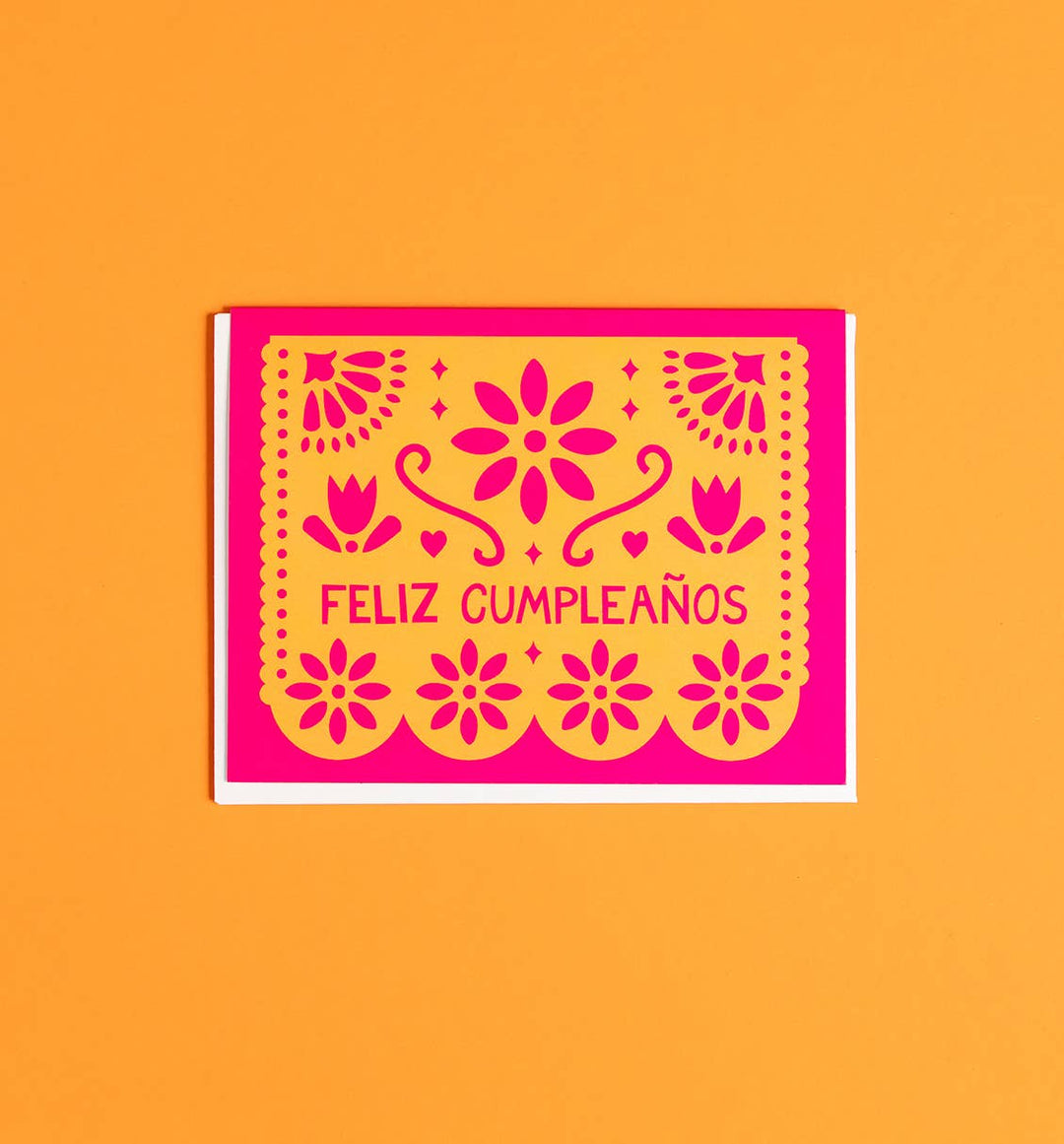 Graphic Anthology Card Papel Picado Cumpleaños Card