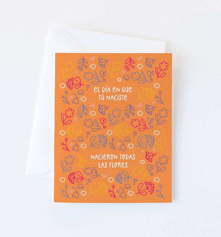 Graphic Anthology Cards El Día en que Tú Naciste Spanish Floral birthday card