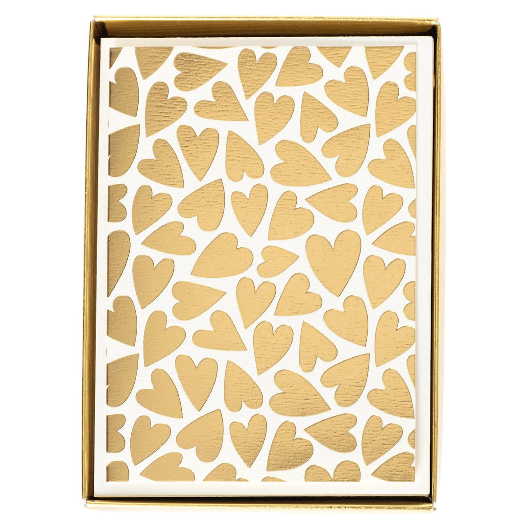 Graphique de France Cards Gold Hearts Boxed Cards