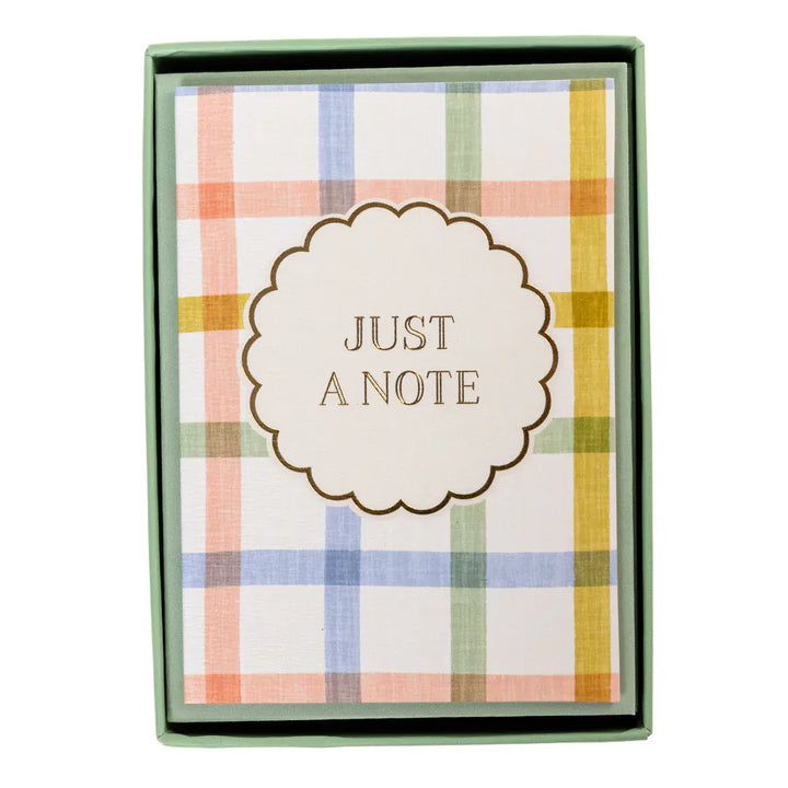 Graphique de France Cards Just a Note - Plaid Boxed Notes