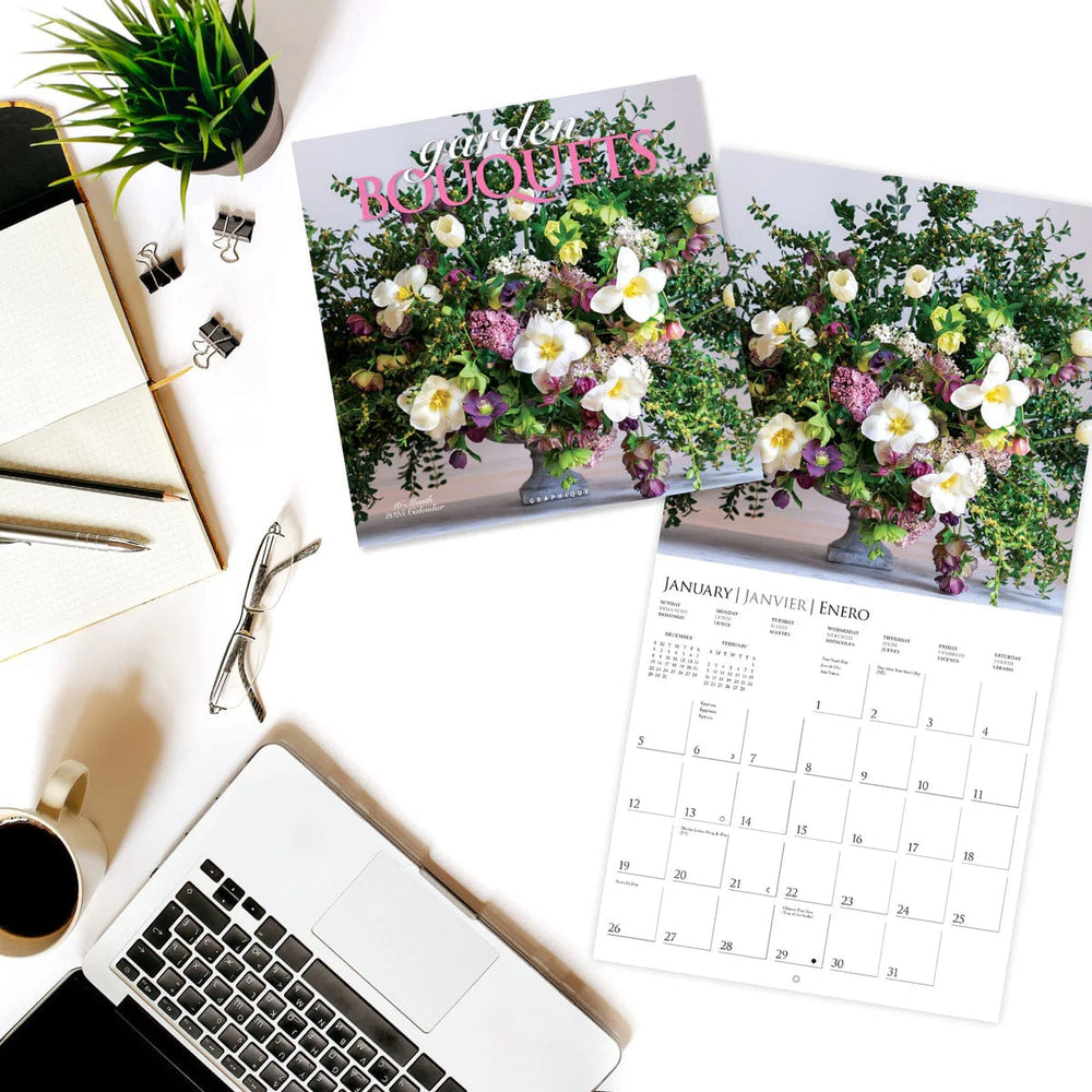 Graphique de France Garden Bouquets 12 x 12 Wall Calendar