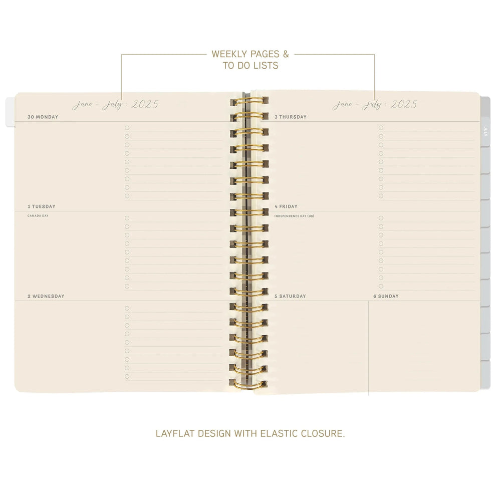Graphique de France Paper Block Print Floral 6 x 8 18-Month Hardbound Spiral Planner
