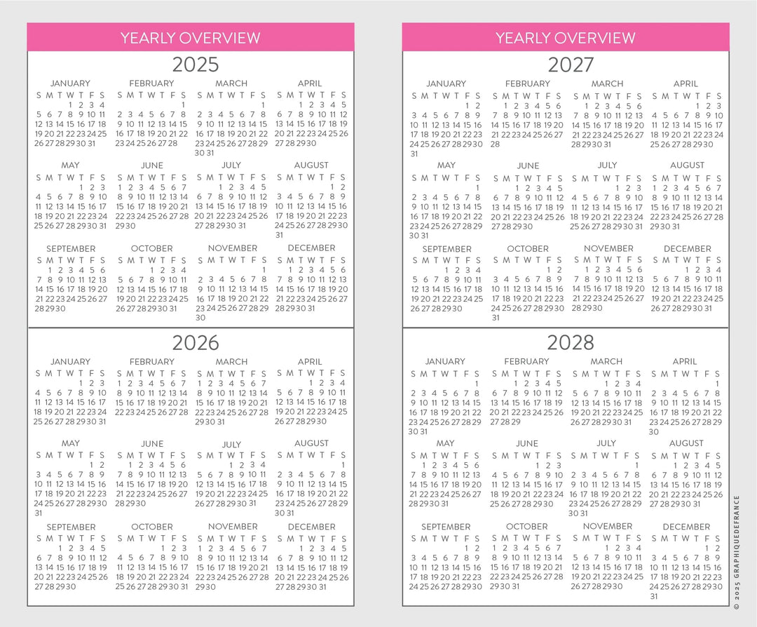 Graphique de France Paper Floral 2-Year Pocket Planner