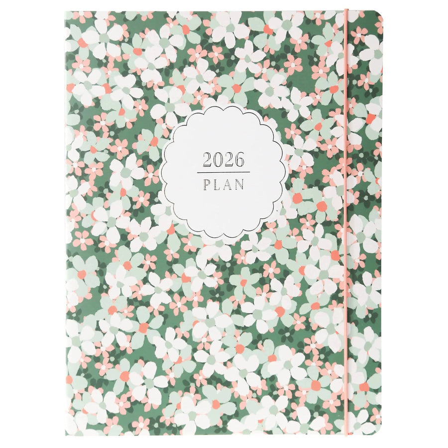 Graphique de France Paper Floral 8 x 10 18-Month Monthly Planner