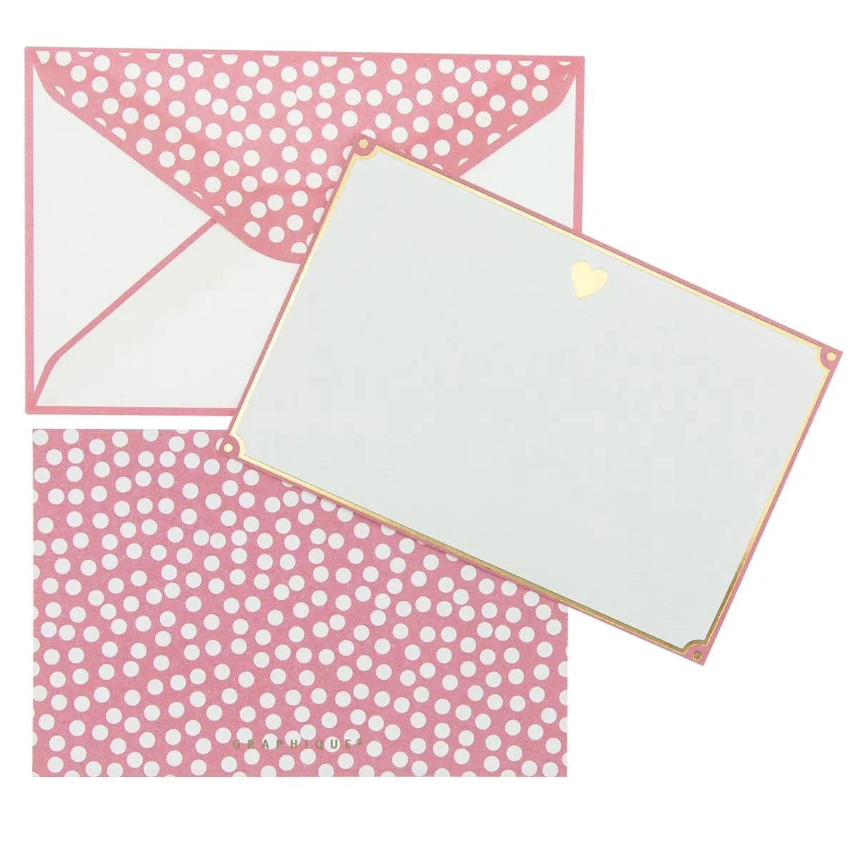 Graphique de France Paper Gold Heart Flat Notes