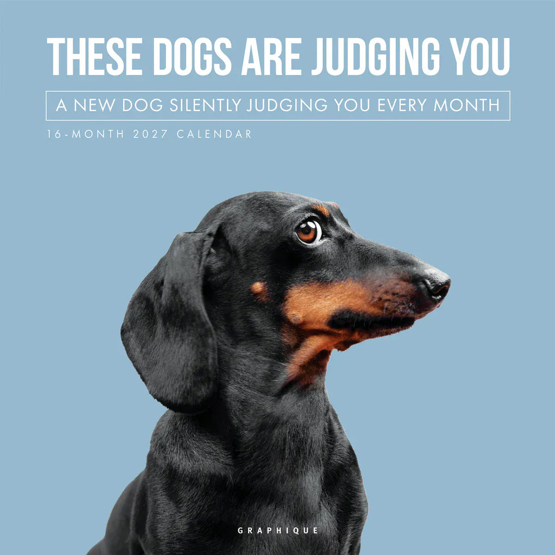 Graphique de France Paper Judgmental Dogs Wall Calendar