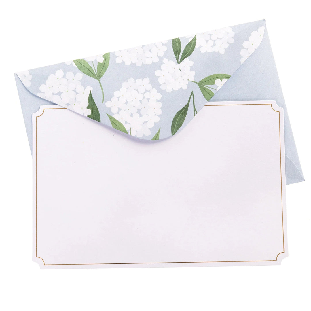 Graphique de France Paper White Hydrangeas Flat Notes