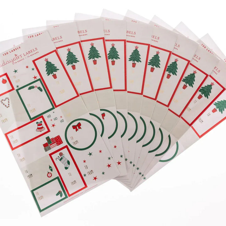 Graphique de France Party Whimsical Holiday Gift Labels