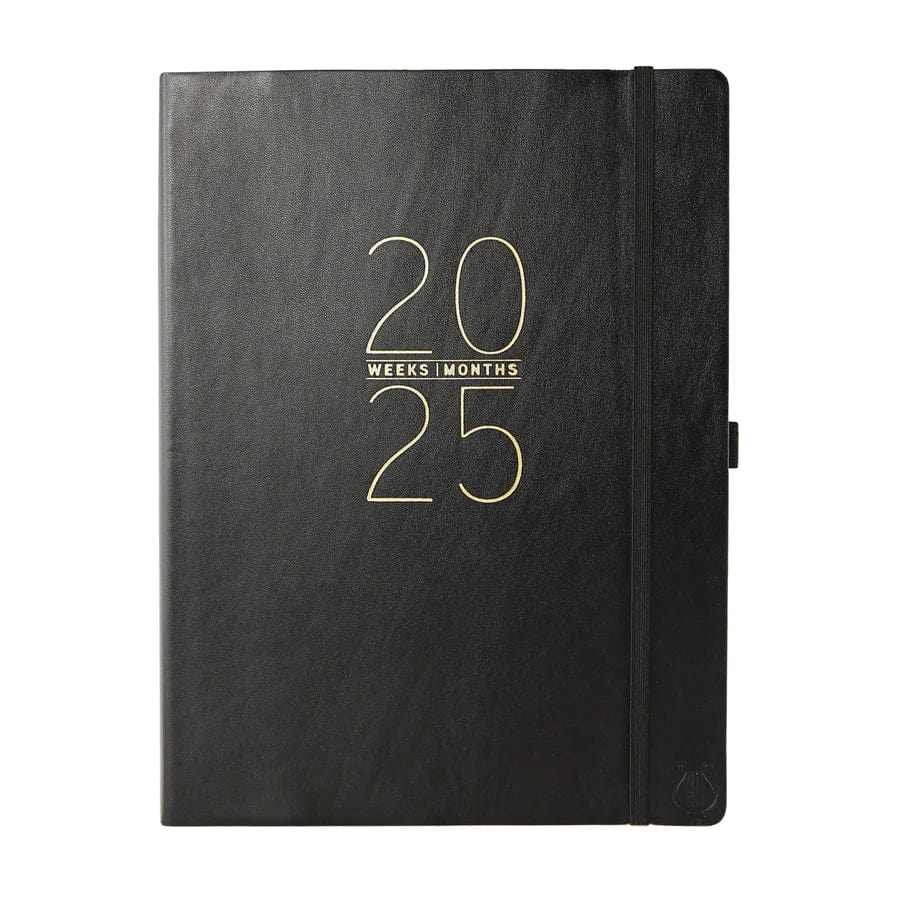 Graphique de France Planner Apollo Black 18-Month Vegan Leather Planner