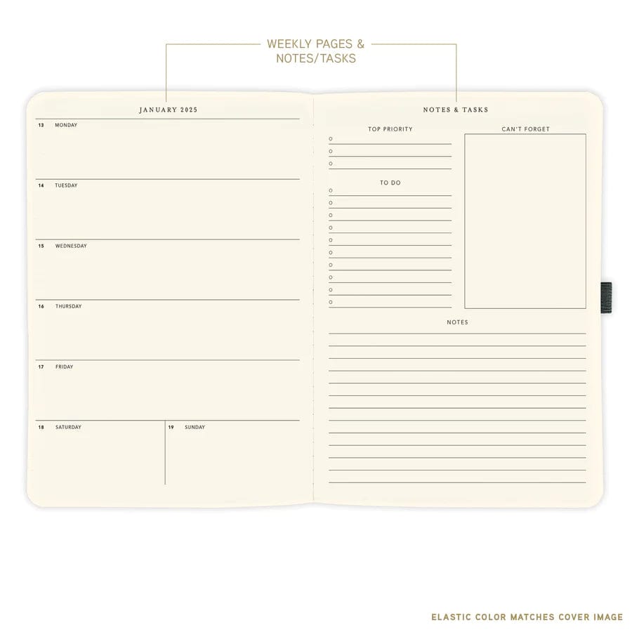 Graphique de France Planner Apollo Brown 8 x 10 18-Month Vegan Leather Planner