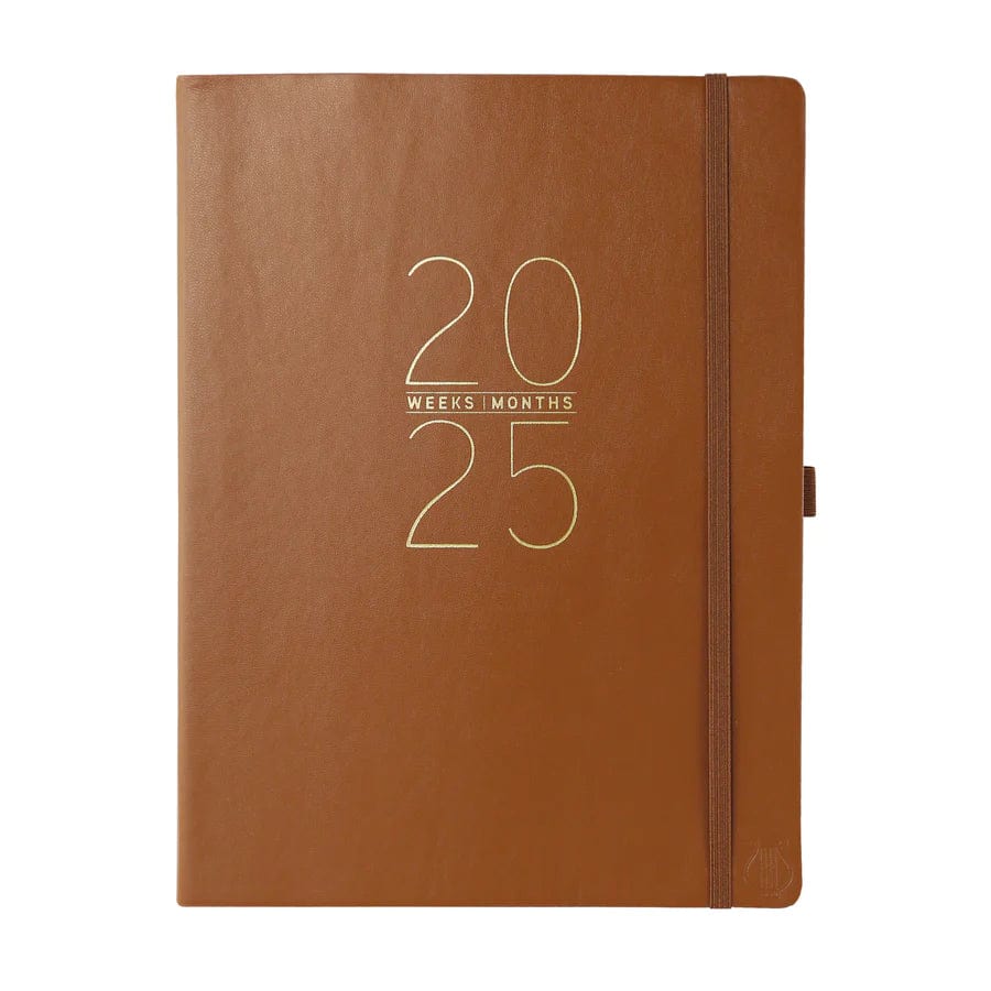 Graphique de France Planner Apollo Brown 8 x 10 18-Month Vegan Leather Planner