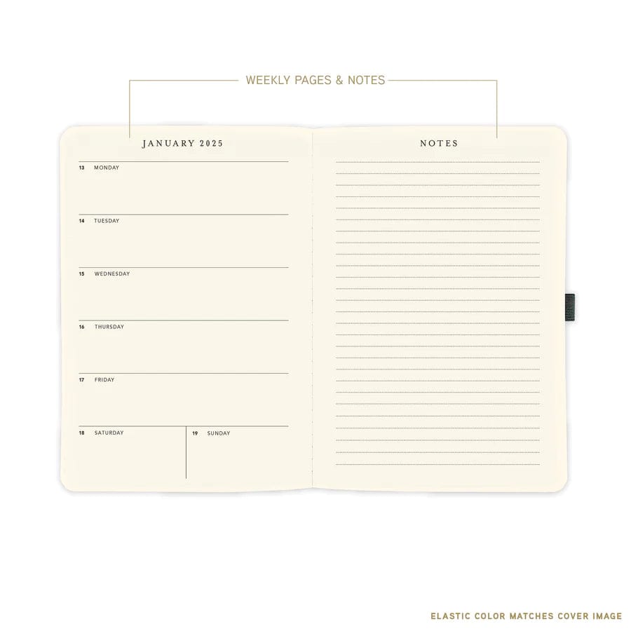 Graphique de France Planner Apollo Green 6 x 8 18-Month Vegan Leather Planner